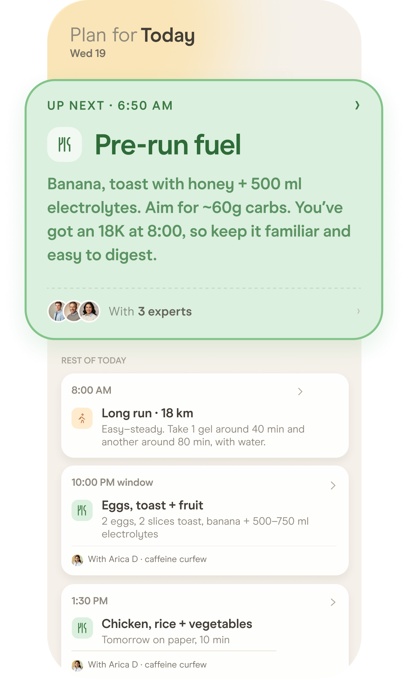Ottavia: plan for tomorrow, pre-run fuel at 6:50